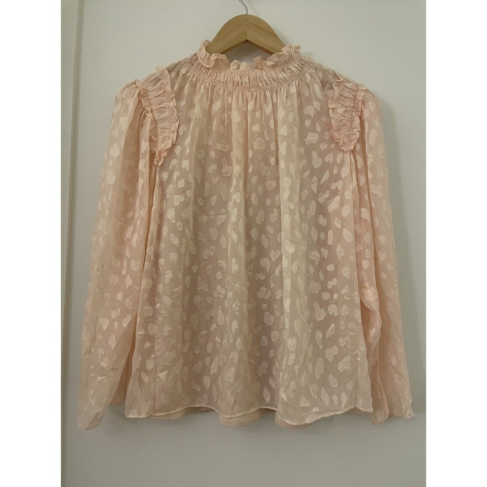 Rebecca Taylor Cleo Leopard Silk Blend Top size 8 - Picture 7 of 12
